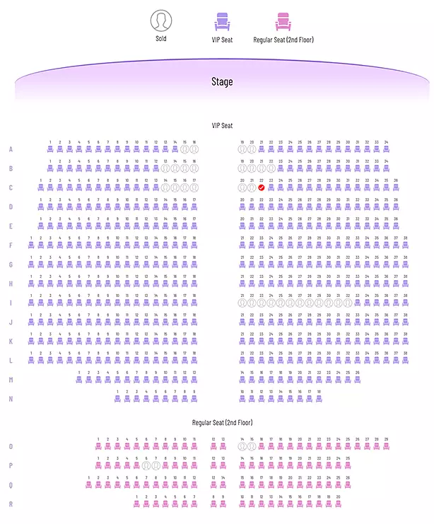 Theatre booking engine with seat selection