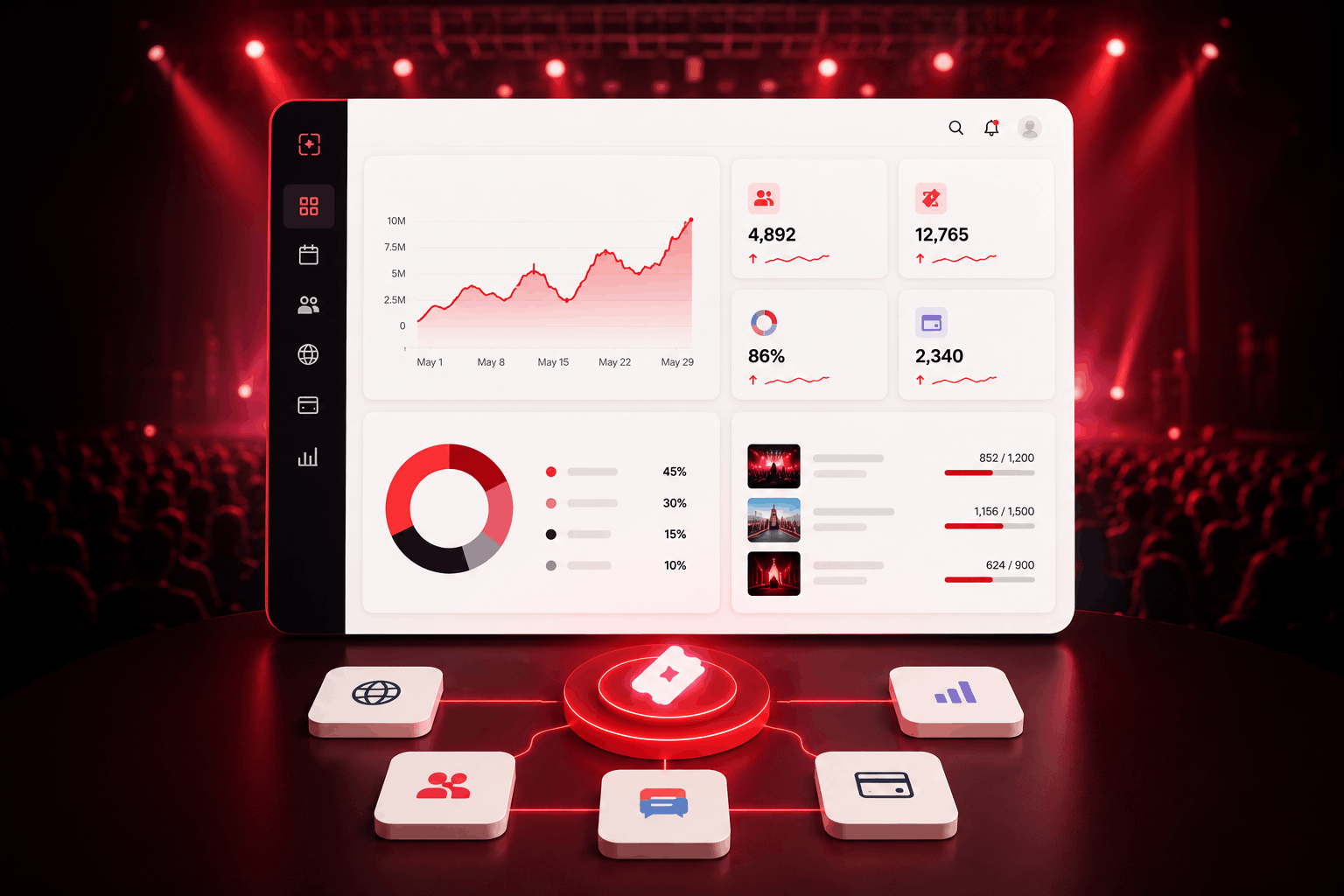 Full ticket booking and event management software Thailand